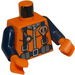 LEGO Orange Dune Patrol Quad Driver Torso (973)