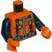 LEGO Orange Dune Patrol Quad Driver Torso (973 / 73403)