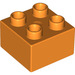 LEGO Oranje Duplo Steen 2 x 2 (3437 / 89461)