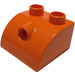 LEGO Orange Duplo Brick 2 x 2 with Hole for Rope (44198)