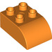 LEGO Oranje Duplo Steen 2 x 3 met Gebogen bovenkant (2302)