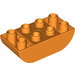 LEGO Oranje Duplo Steen 2 x 4 met Gebogen Onderzijde (98224)