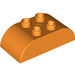 LEGO Orange Duplo Brick 2 x 4 with Curved Sides (98223)