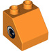 LEGO Orange Duplo Steigung 2 x 2 x 1.5 (45°) mit Eye both sides (10442 / 10443)