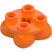 LEGO Oranje Feet 2 x 2 x 0.6 Plaat Rond (84867)