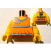 LEGO Orange Female with Orange Top (Alpharetta) Torso (973)