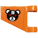 LEGO Orange Flagge 2 x 2 Abgewinkelt mit Bane Teddy Bär Kopf (Rechts) Aufkleber ohne ausgestellten Rand (44676)