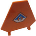 LEGO Orange Flag 5 x 6 Hexagonal with Coast Guard Logo Sticker with Thin Clips (51000)