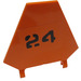 LEGO Orange Flag 5 x 6 Hexagonal with Number 24 Sticker with Thin Clips (51000)