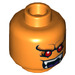 LEGO Orange Gold Horn Demon Minifigure Head (Recessed Solid Stud) (3626 / 68974)