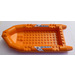 LEGO Orange Large Dinghy 22 x 10 x 3 with &#039;RB-24&#039;, Coast Guard Logo Sticker (62812)