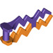 LEGO Orange Lightning Bolt (Double) with Marbled Dark Purple (28555 / 59233)