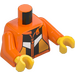 LEGO Orange Man with Orange Top and Life Jacket Minifig Torso (973)