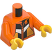 LEGO Orange Man with Orange Top and Life Jacket Minifig Torso (973 / 76382)