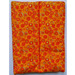 LEGO Orange Mattress 16 x 20 with Middle Seam and Multicolor Circles