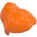 LEGO orange Mellemlangt hår med Hestehale og Lang Bangs (18227 / 87990)