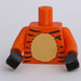 LEGO Orange Minifigur Torso Tiger Deko, Orang Arme und Schwarz Hände (973)