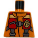 LEGO Naranja Minifigura Torso sin brazos con Decoración (973)