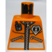 LEGO Orange Minifig Torso without Arms with Zippered Vest with Rescue Coastguard Badge and Reflecting Stripe (973)