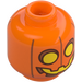 LEGO Orange Minifigure Head with Pumpkin Decoration (Recessed Solid Stud) (3626 / 102232)