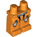 LEGO Oranje Minifigure Heupen en benen met Grijs en Wit Knee Pads en Riem (13086 / 13087)