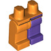 LEGO Oranje Minifigure Heupen met Dark Purple Links Been, Orange Rechtsaf Been en Coattails Decoratie (10330 / 73285)