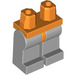 LEGO orange Minifigur Hofter med Medium Stone Grå Ben (73200 / 88584)