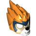 LEGO Orange Minifigure Lion Head with Tan Face and Dark Blue Headpiece (11129 / 13046)
