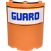 LEGO Orange Panel 4 x 4 x 6 Curved with &quot;GUARD&quot; Sticker (30562)