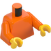 LEGO Orange Plain Minifig Torso with Orange Arms and Yellow Hands (73403 / 76382)