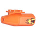LEGO Orange Flugzeug Düsentriebwerk mit Flamme (Recht) Aufkleber (4868)