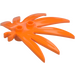 LEGO Orange Plant Leaves 6 x 5 Swordleaf with Clip (Open 'O' Clip) (10884 / 42949)