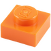 LEGO Orange Plate 1 x 1 (3024)