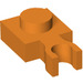 LEGO Orange Plate 1 x 1 with Vertical Clip (Thin &#039;U&#039; Clip) (4085 / 60897)