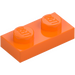 LEGO Oranje Plaat 1 x 2 (3023 / 28653)