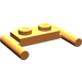 LEGO Orange Platte 1 x 2 mit Griffe (Niedrige Griffe) (3839)