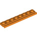LEGO Oranje Plaat 1 x 8 met Deur Rail (4510)