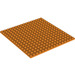 LEGO Oranje Plaat 16 x 16 met ribben aan de onderkant (91405)