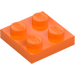 LEGO oranžová Deska 2 x 2 (3022 / 94148)