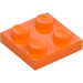 LEGO Orange Plate 2 x 2 (3022 / 94148)