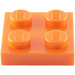 LEGO Oranje Plaat 2 x 2 (3022 / 94148)