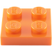 LEGO Orange Plate 2 x 2 (3022 / 94148)