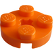 LEGO Orange Platte 2 x 2 Rund mit Achsloch (mit &#039;+&#039; Achsloch) (4032)