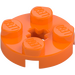 LEGO Oranje Plaat 2 x 2 Rond met As gat (met &#039;X&#039;-vormig asgat) (4032)