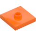 LEGO Orange Platte 2 x 2 mit Nut und 1 Mitte Noppe (23893 / 87580)