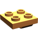 LEGO Orange Platte 2 x 2 mit Loch ohne untere Kreuzstütze (2444)