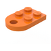LEGO Orange Plate 2 x 3 with Rounded End and Pin Hole (3176)