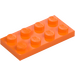 LEGO Oranje Plaat 2 x 4 (3020)