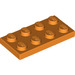 LEGO Orange assiette 2 x 4 (3020)
