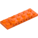 LEGO Orange Plate 2 x 6 x 0.7 with 4 Studs on Side (72132 / 87609)